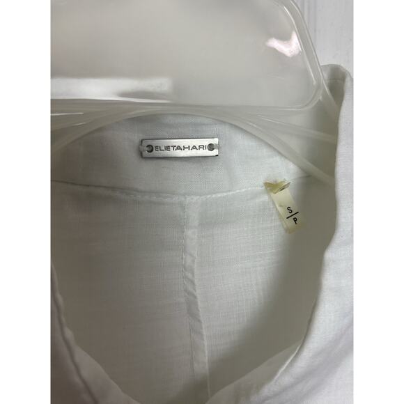 Elie Tahari Ramie Snap Up Ombre Long Sleeve Size Small Classic Resort Wear - Picture 3 of 4